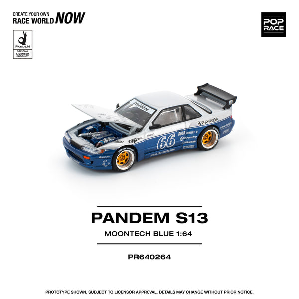 POP RACE - PANDEM S13 MOONTECH BLUE 1/64