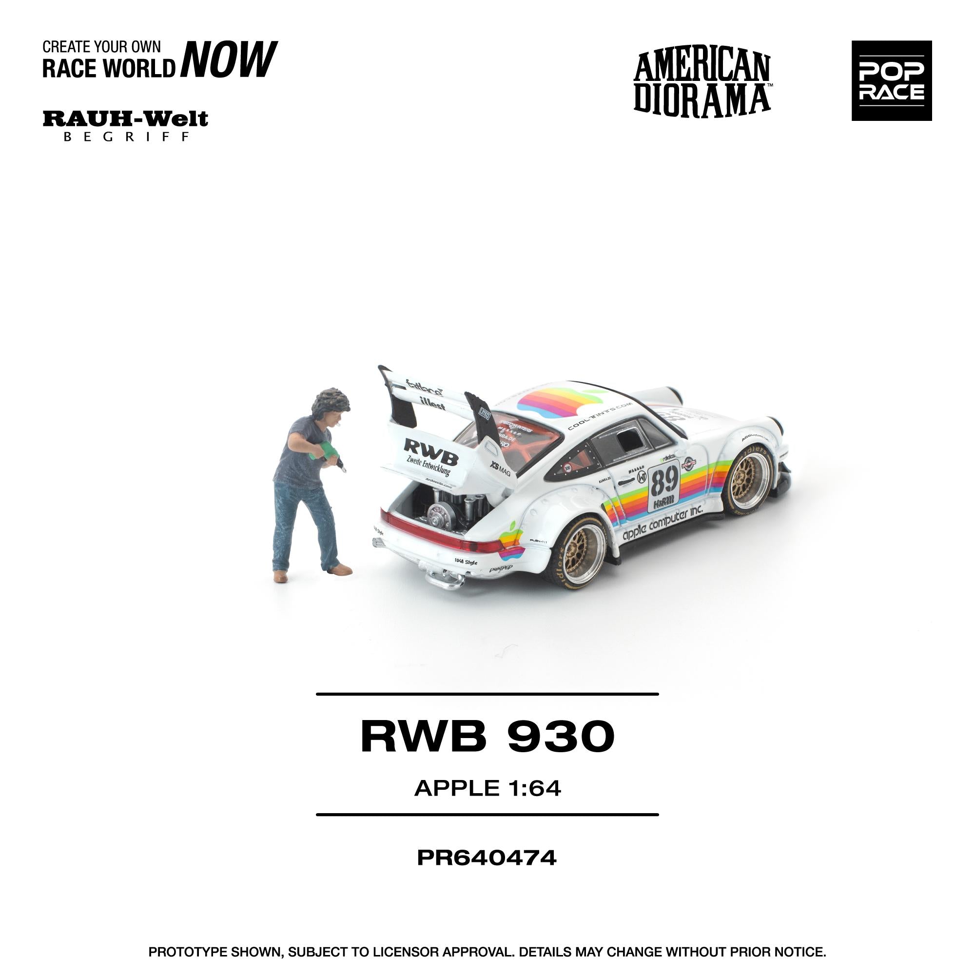 POP RACE RWB 930 APPLE 1:64