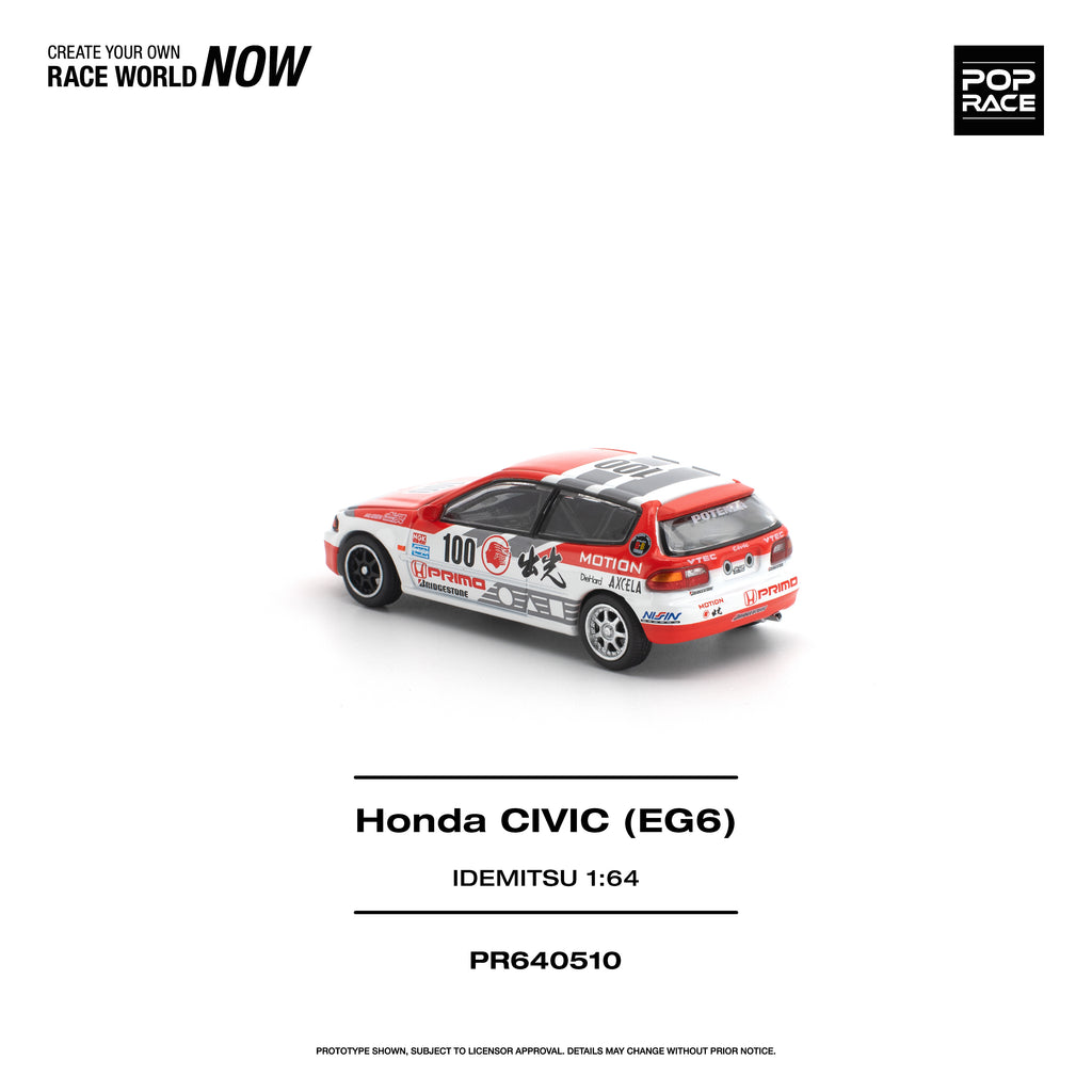 POPRACE 1/64 HONDA CIVIC (EG6) IDEMITSU MOTION INFINITE