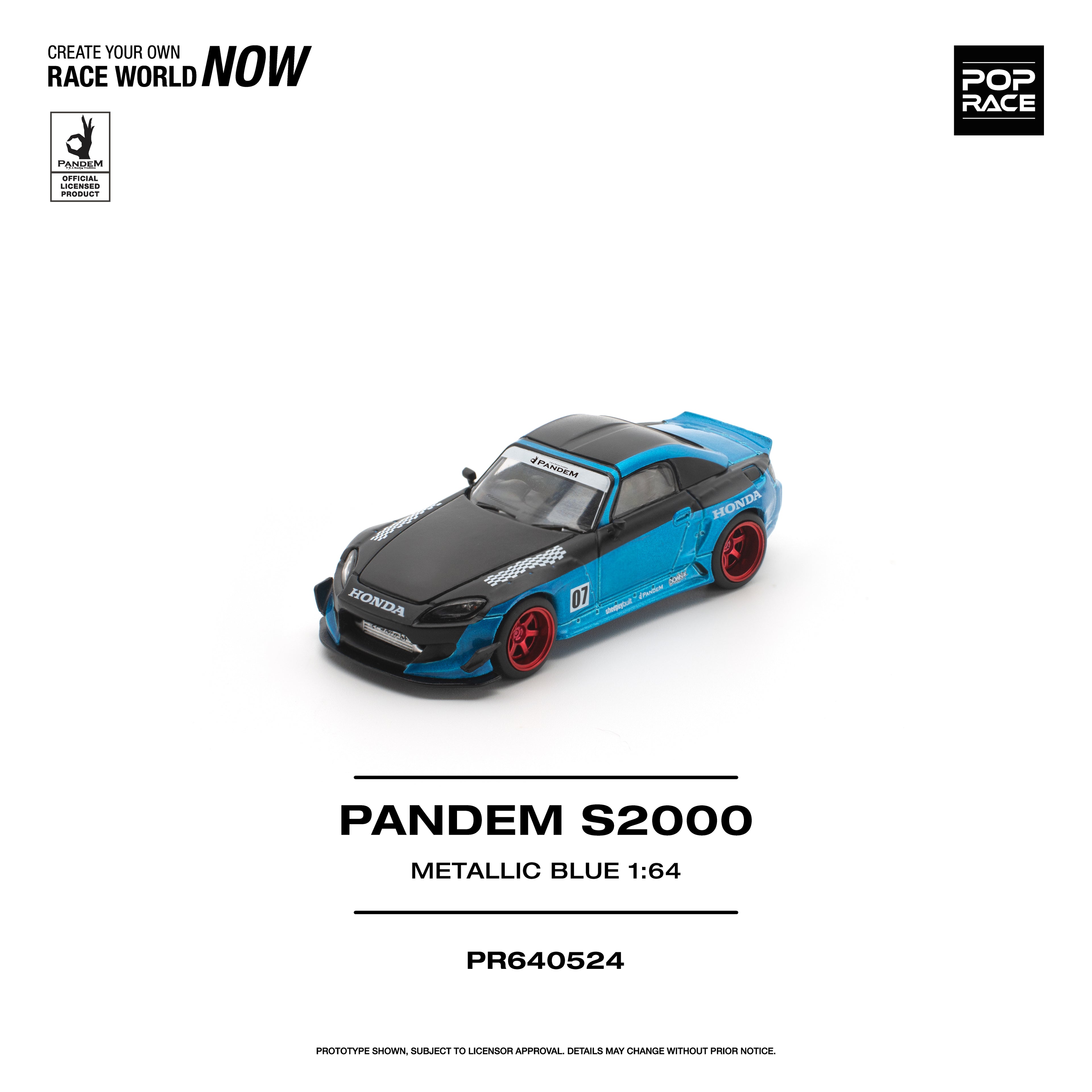 POPRACE 1/64 PANDEM S2000 METALLIC BLUE