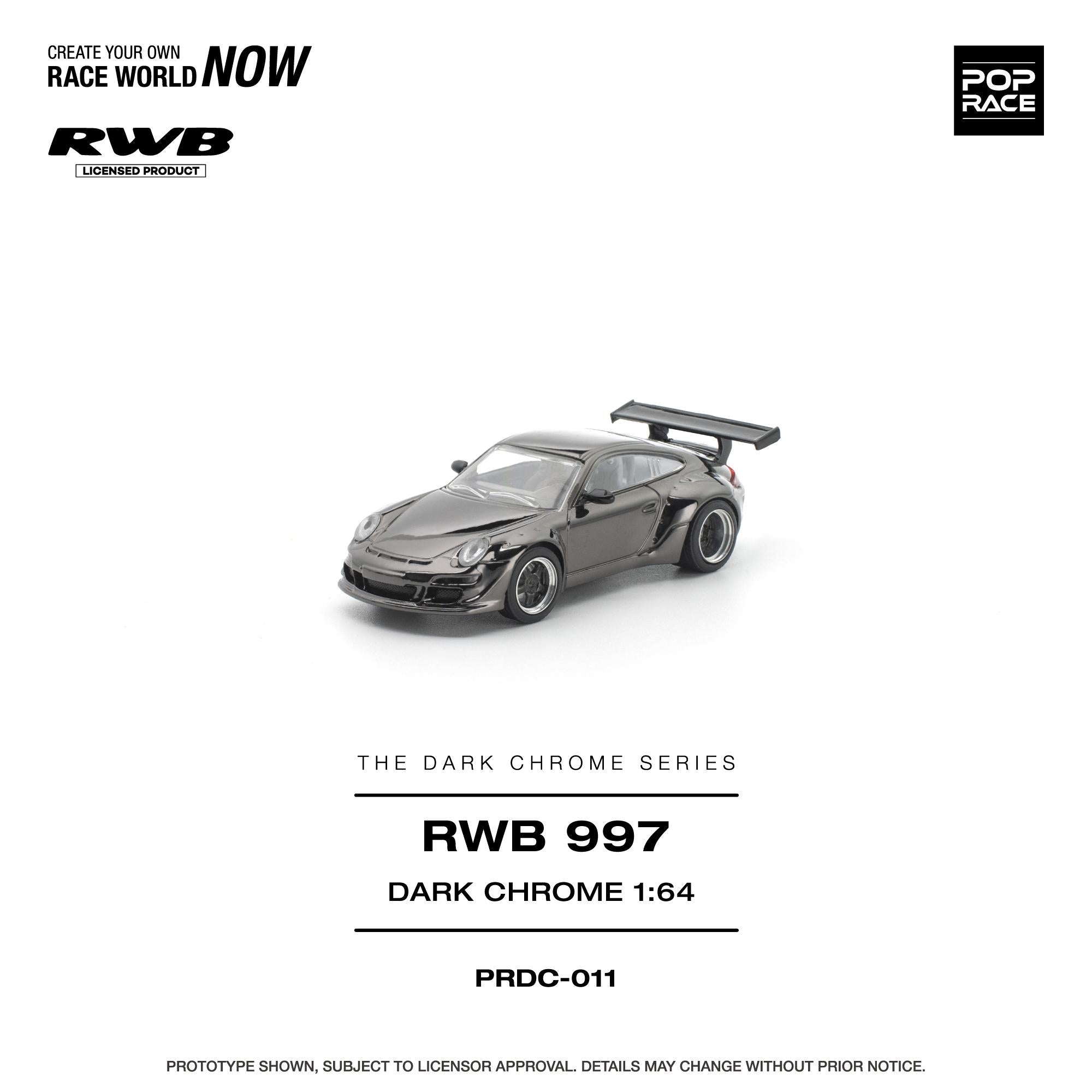POPRACE 1/64 RWB 997 DARK CHROME