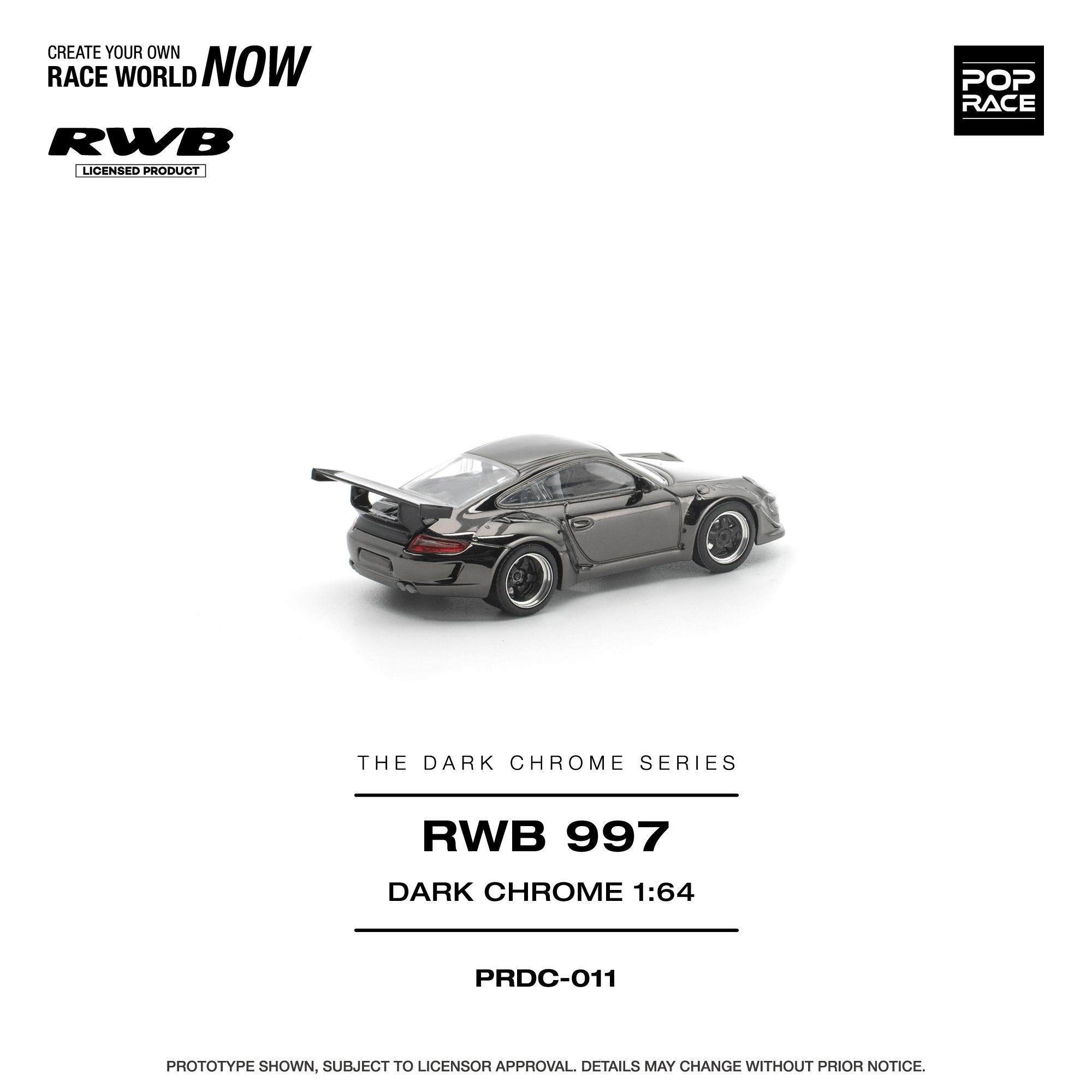 POPRACE 1/64 RWB 997 DARK CHROME
