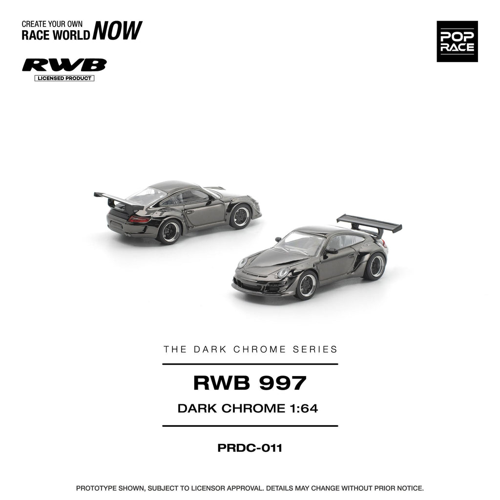 POPRACE 1/64 RWB 997 DARK CHROME
