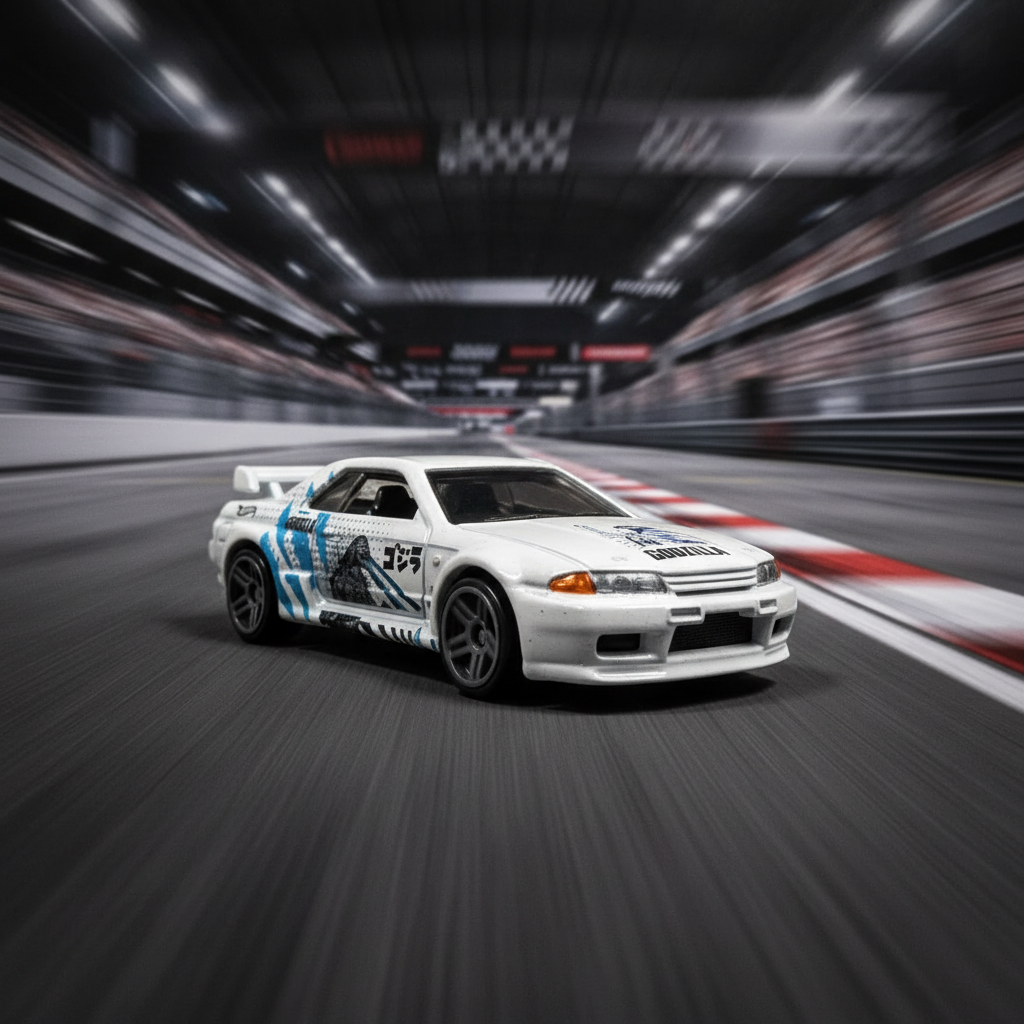 Hot Wheels 2023 Godzilla Nissan Skyline GT-R R32 White