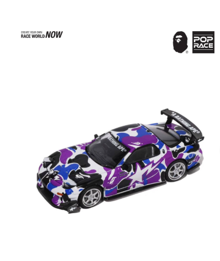 POPRACE 1/64 Mazda Rx-7 FD3S Re-Amemiya BAPE STORE Hong Kong 20th Anniversary Special Edition PR640493