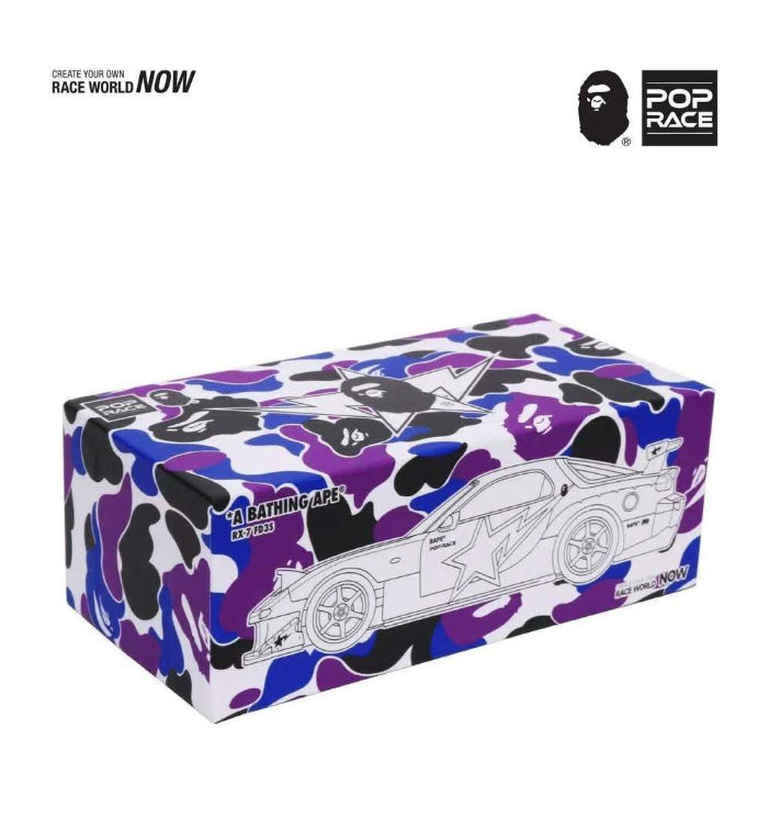 POPRACE 1/64 Mazda Rx-7 FD3S Re-Amemiya BAPE STORE Hong Kong 20th Anniversary Special Edition PR640493