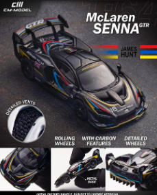 CM MODEL 1/64 McLaren Senna GTR - James Hunt HEC 2025 Exclusive Model CM64-SennaGTR-JH
