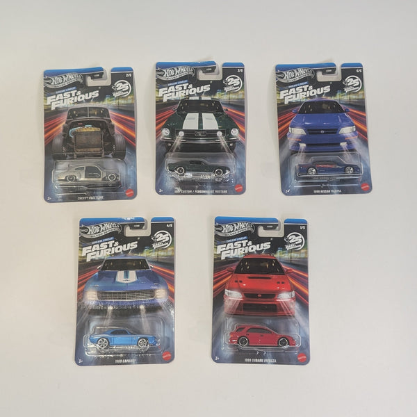 HOT WHEELS DREAM LINE UP  FAST FURIOUS COLLECTION 5 PEICE